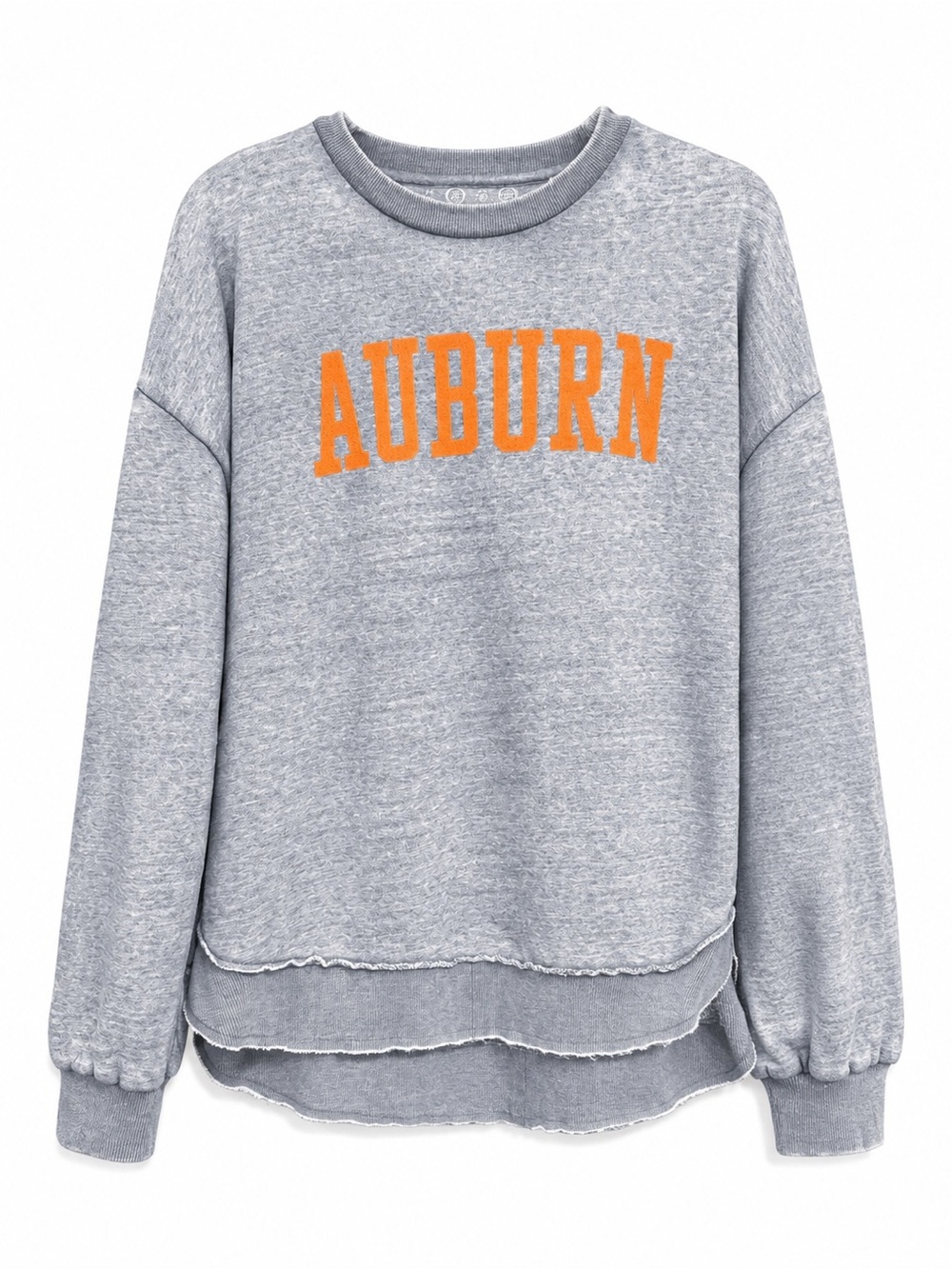 Pressbox by Royce Apparel Auburn Tigers Graphic Sweatshirt Raw Hem